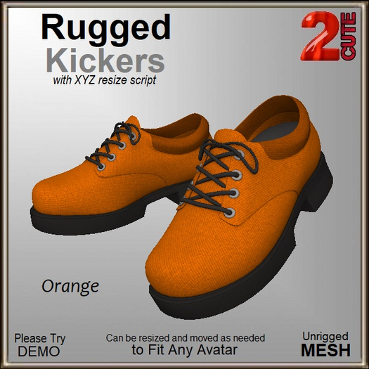 Second Life Marketplace - Rugged Kickers [2cute] Orange